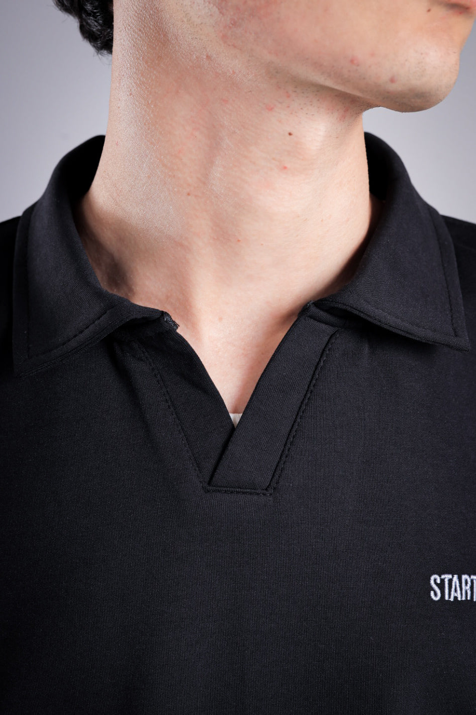 Raha Interlock Polo Shirt - Black