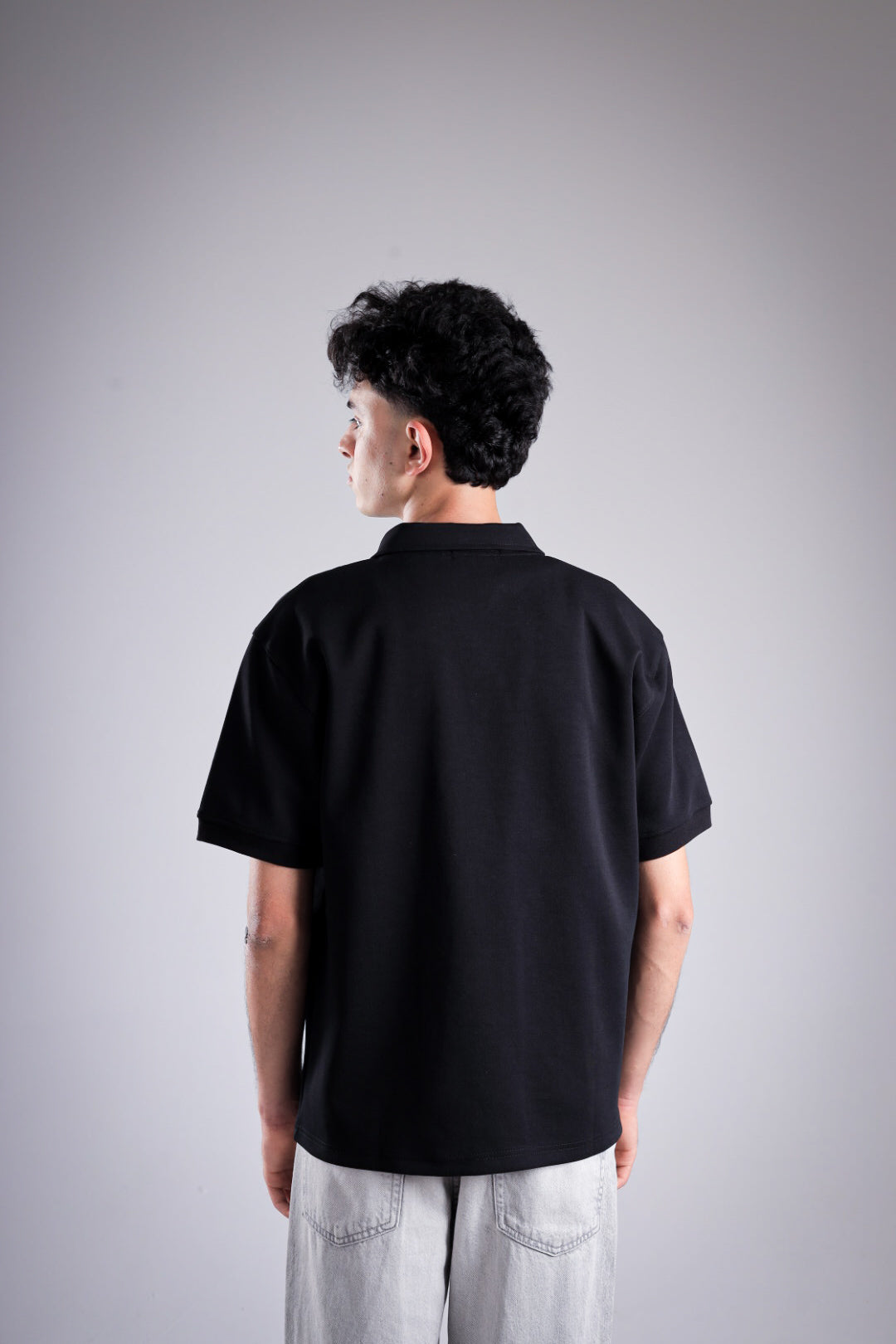 Raha Interlock Polo Shirt - Black