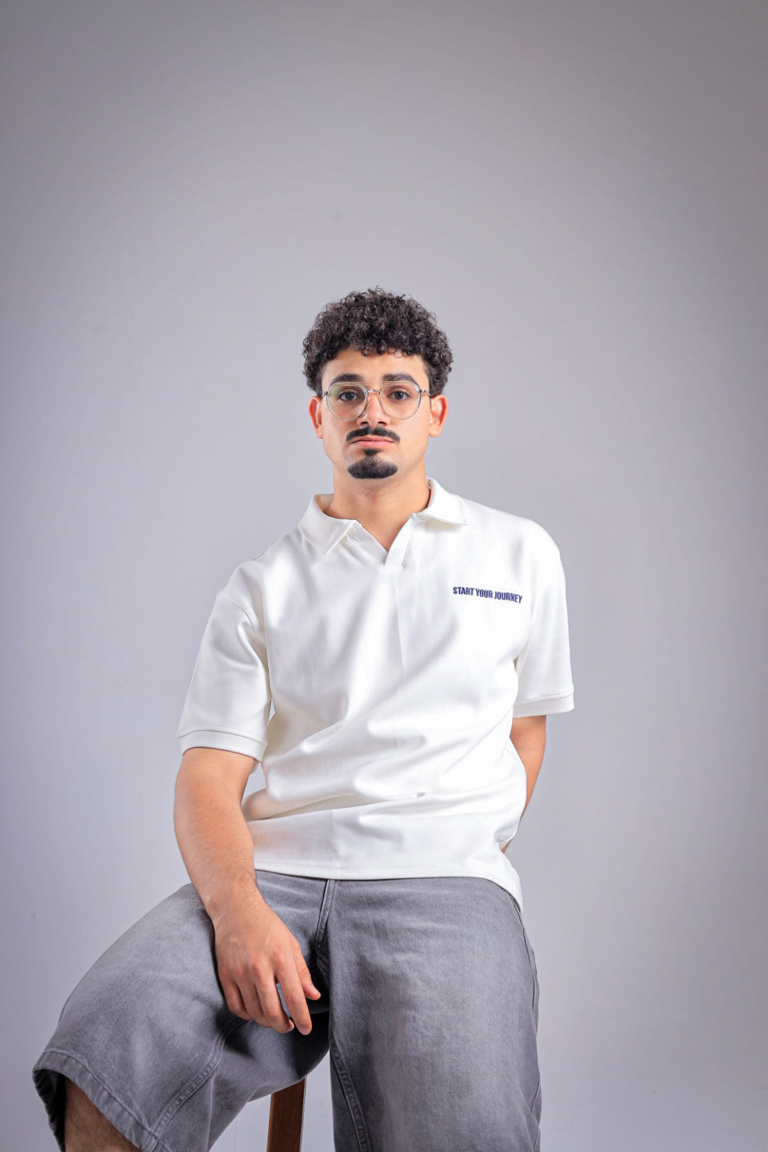 Raha Interlock Polo Shirt - Cream