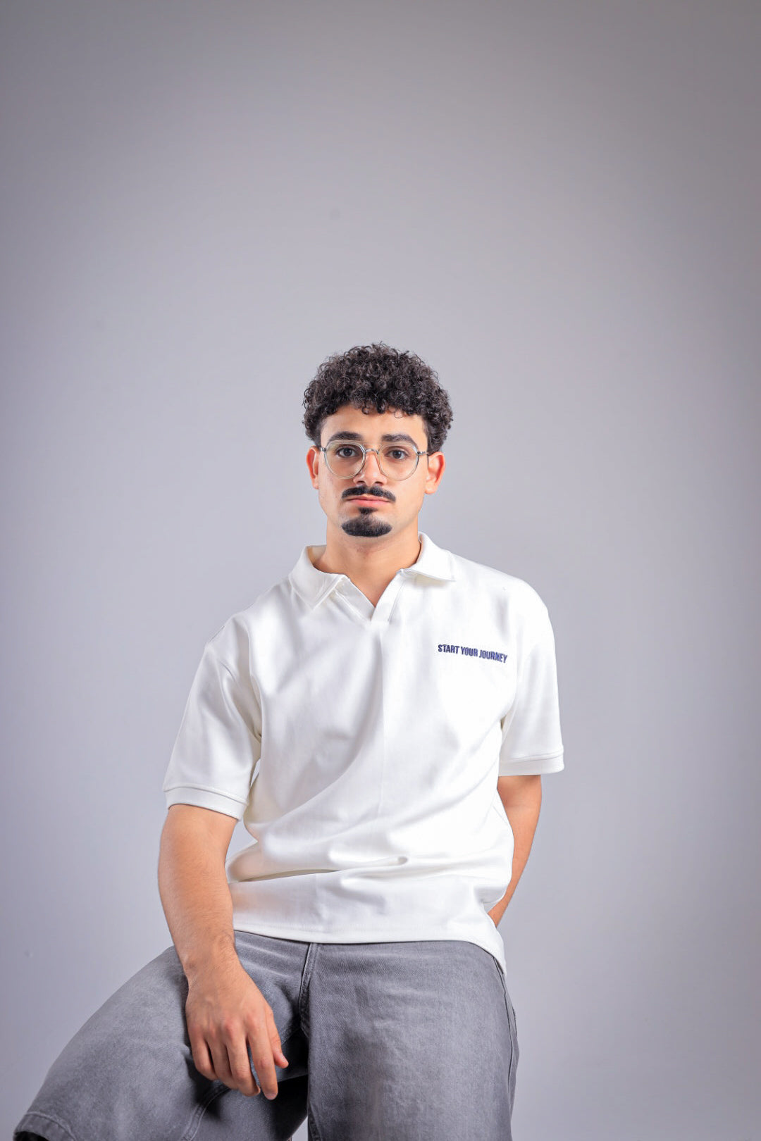 Raha Interlock Polo Shirt - Cream