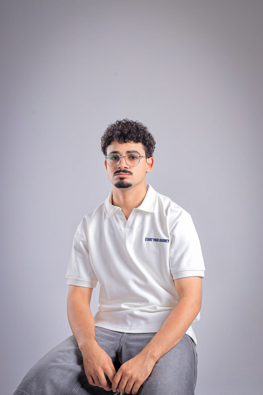Raha Interlock Polo Shirt - Cream