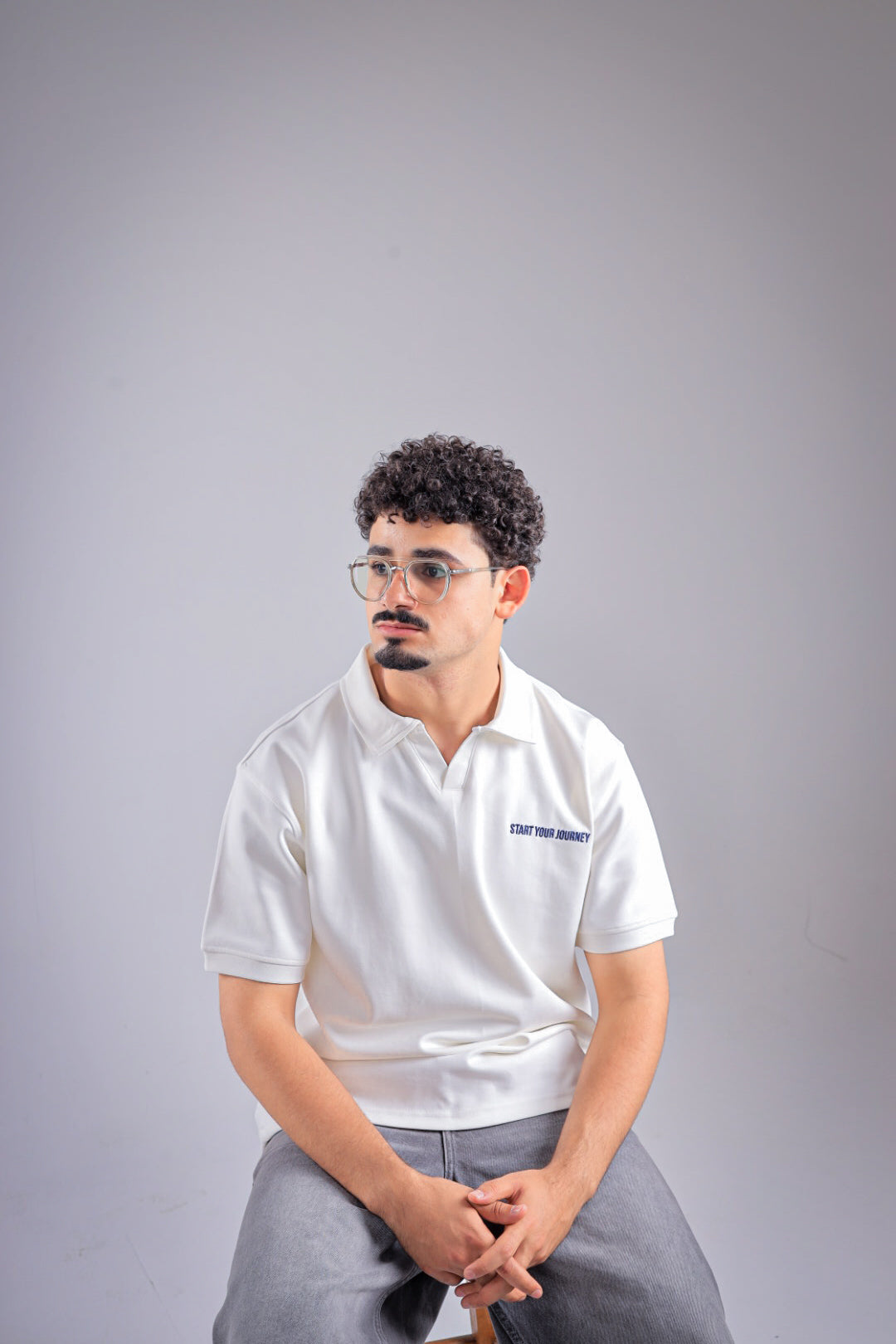 Raha Interlock Polo Shirt - Cream