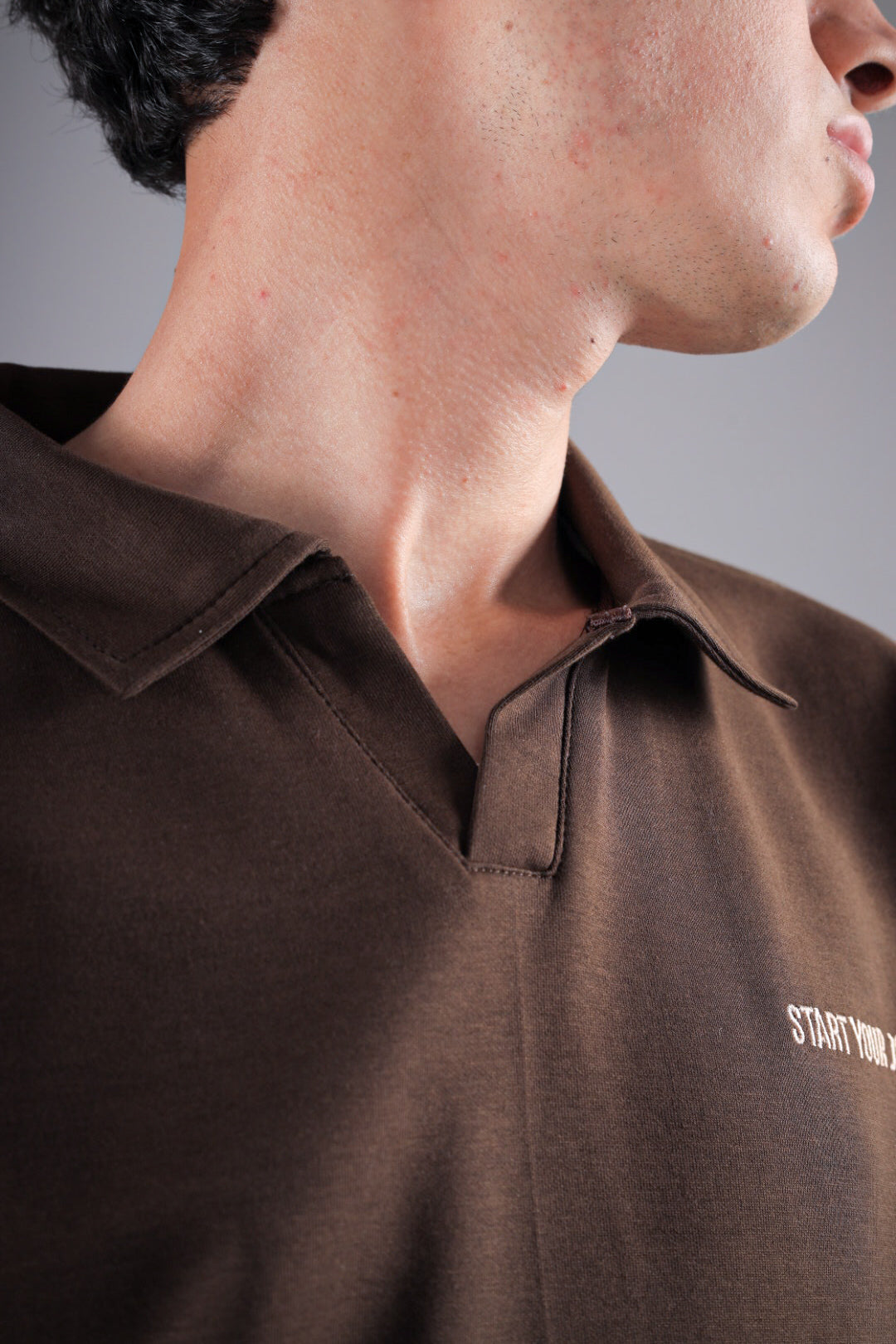 Raha Interlock Polo Shirt - Brown