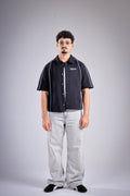 Raha Interlock Button Shirt - Black