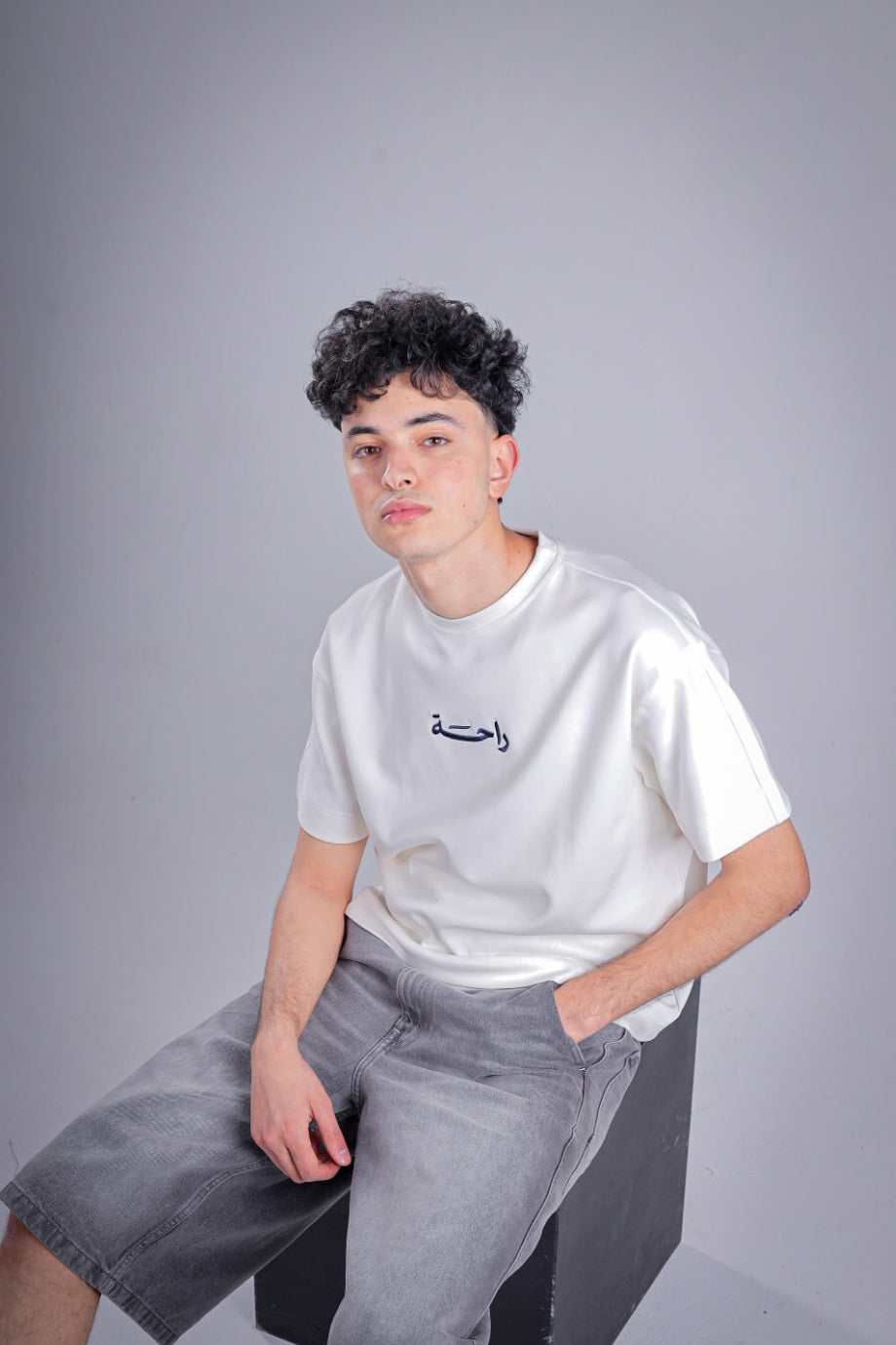 Raha Round Neck T-Shirt - White
