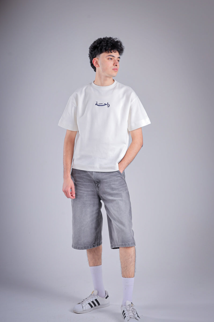 Raha Round Neck T-Shirt - White