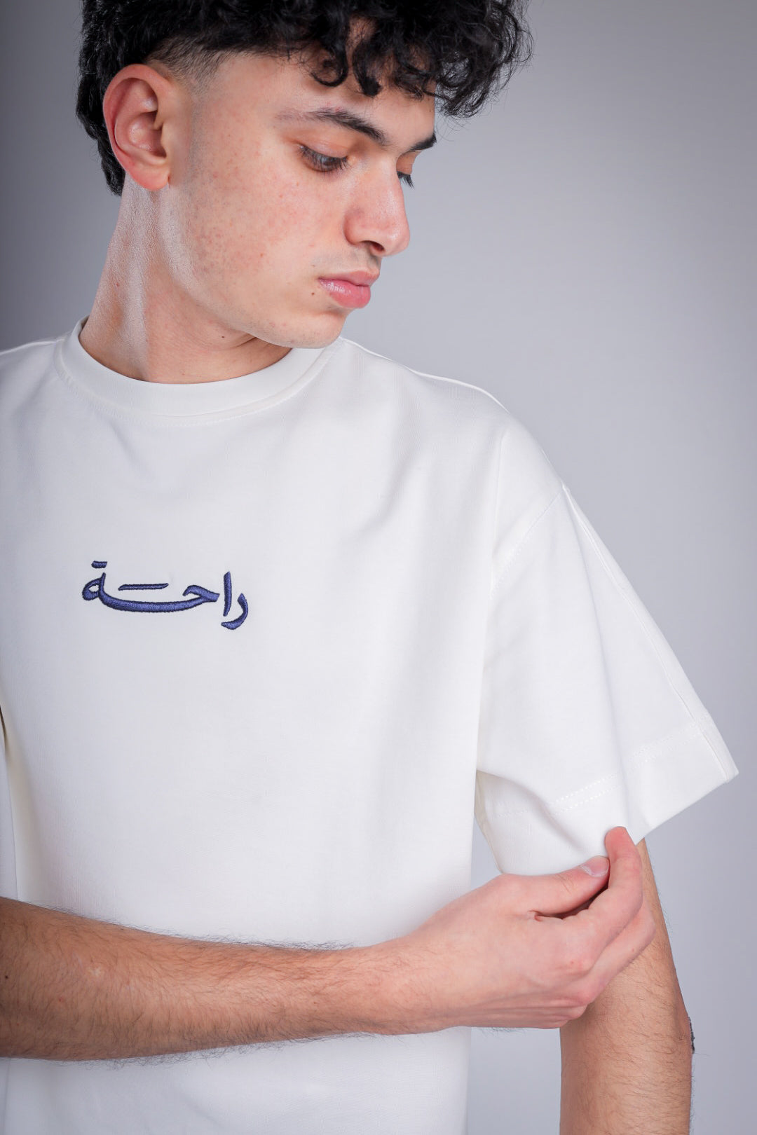 Raha Round Neck T-Shirt - White