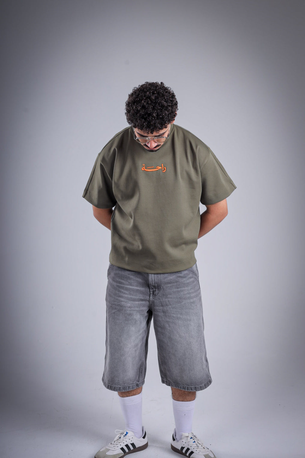 Raha Round Neck T-Shirt - Olive