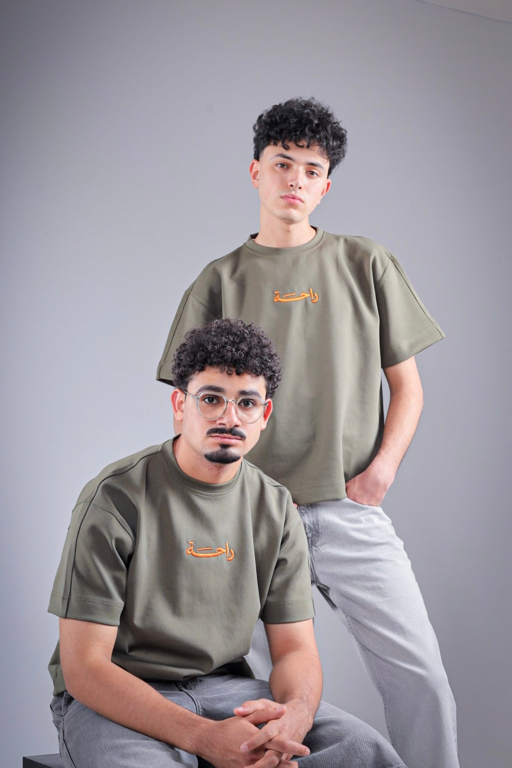 Raha Round Neck T-Shirt - Olive