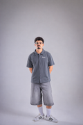 Raha Interlock Button Shirt - Grey