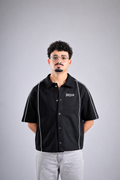 Raha Interlock Button Shirt - Black