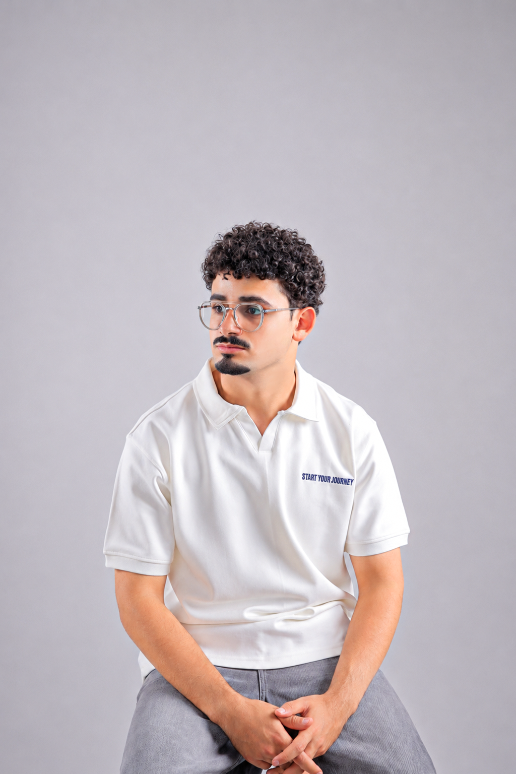 Raha Interlock Polo Shirt - Cream