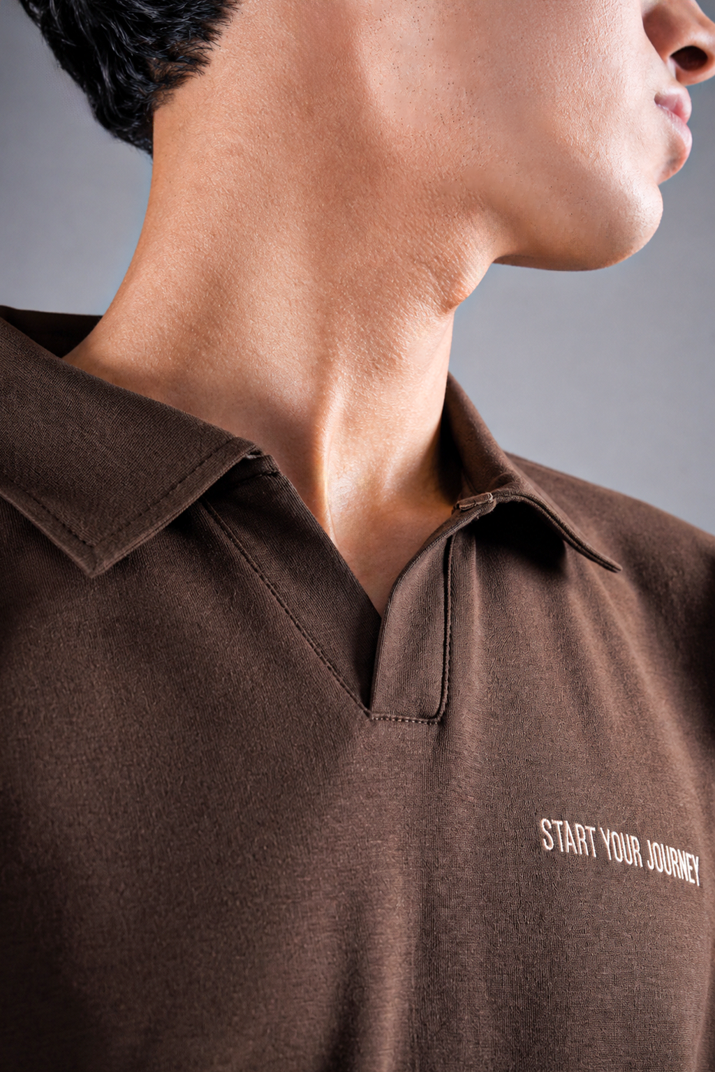 Raha Interlock Polo Shirt - Brown